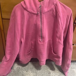 Pink Half-Zip Hoodie lululemon scuba